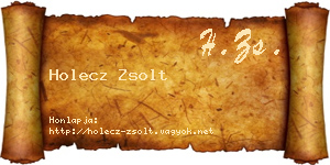 Holecz Zsolt névjegykártya